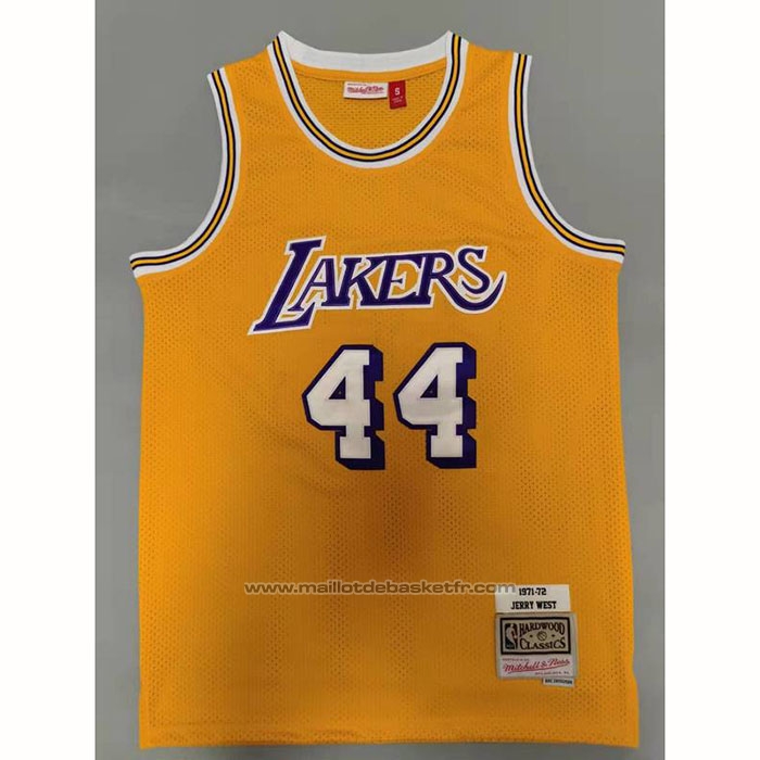 Maillot Los Angeles Lakers Jerry West #44 Mitchell & Ness 1971-72 Jaune